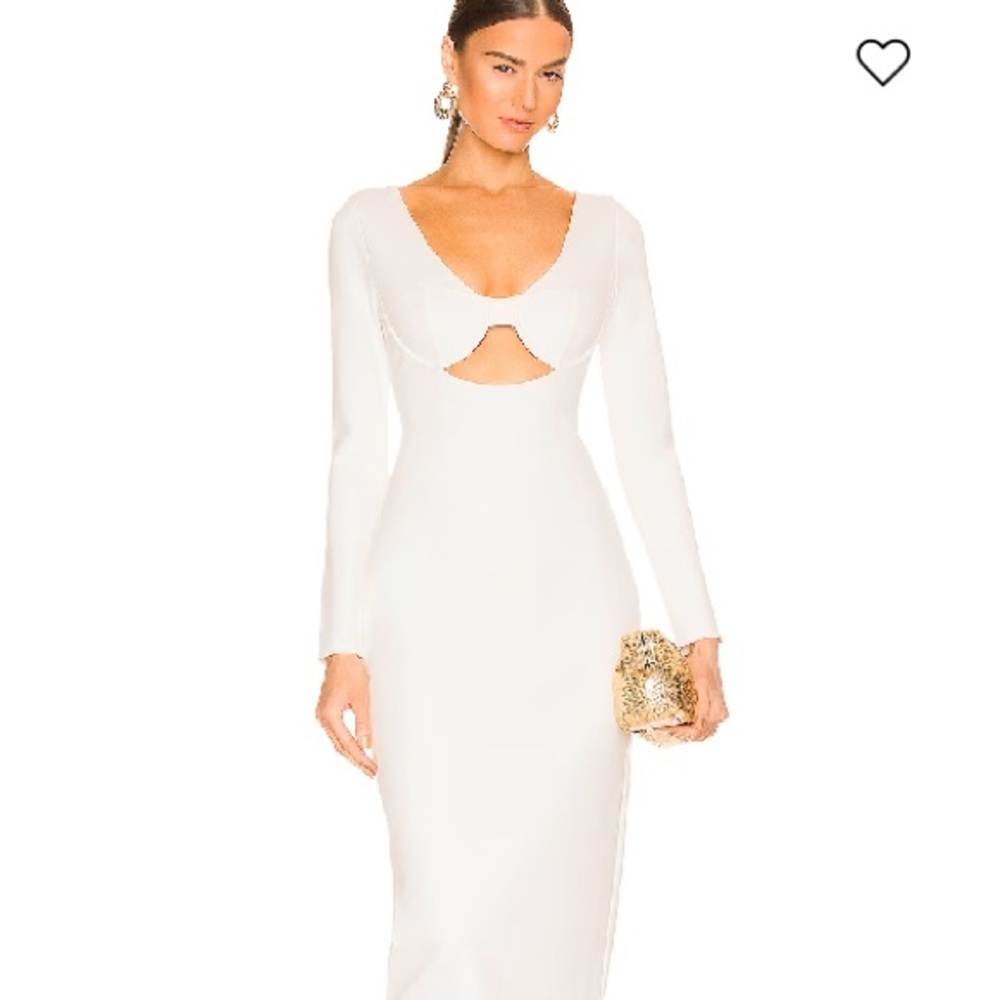 NBD Gracen Midi Dress in White Size M